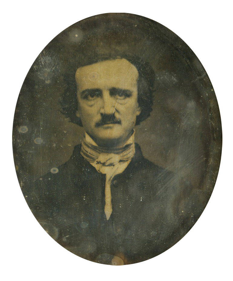 1848 daguerreotype portrait of Edgar Allan Poe by W. S. Hartshorn